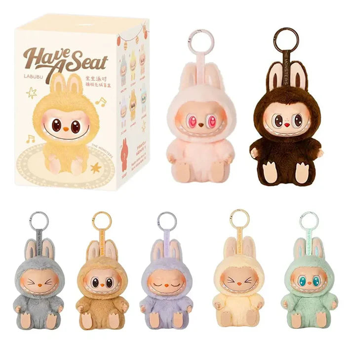 Labubu hace a seat Monster Keychain Blind Box and big into energy (Random Character) - 1 Piece